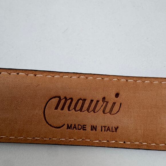 NEW Mauri Alligator Skin Green Belt Handmade In Italy